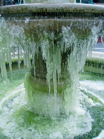 frozen fountainの写真素材