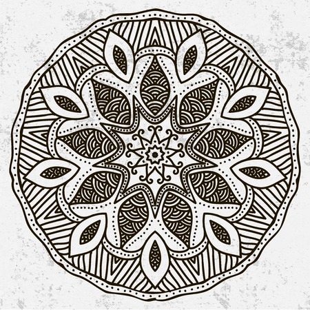 Mandala. Round Ornament Pattern. Vintage decorative elements.のイラスト素材