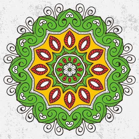Mandala. Round Ornament Pattern. Vintage decorative elements.のイラスト素材