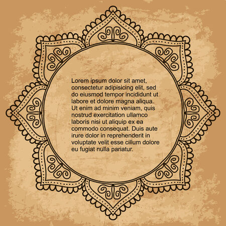 Mandala. Round Ornament Pattern. Vintage decorative elements.のイラスト素材