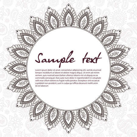 Mandala. Round Ornament Pattern. Vintage decorative elements.のイラスト素材