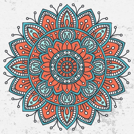 Mandala. Round Ornament Pattern. Vintage decorative elements.のイラスト素材