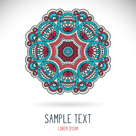 Mandala. Round Ornament Pattern. Vintage decorative elements. Hand drawn background. Islam, Arabic, Indian, ottoman motifs.のイラスト素材