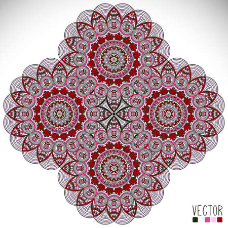 Mandala. Round Ornament Pattern. Vintage decorative elements. Hand drawn background. Islam, Arabic, Indian, ottoman motifs.のイラスト素材