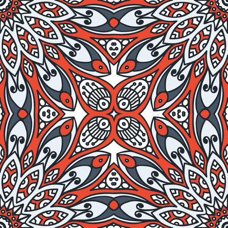 Vintage decorative elements in ethnic style. Seamless patternのイラスト素材