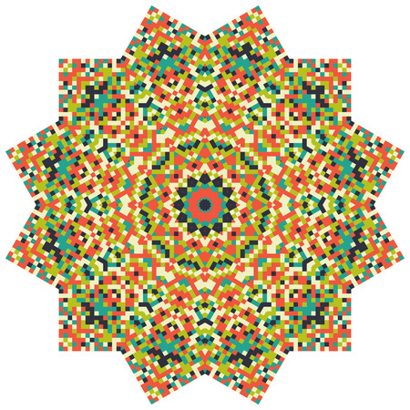 Mandala. Round Ornament Pattern. Vintage decorative elements. Hand drawn backgroundのイラスト素材