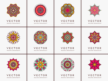 Ornament beautiful  card with mandala. Geometric circle element made in vector