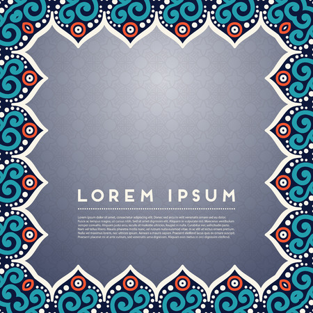 Business card. Vintage decorative elements. Hand drawn backgroundのイラスト素材