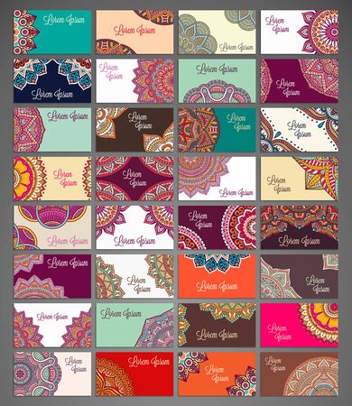 Business card. Vintage decorative elements. Hand drawn backgroundのイラスト素材