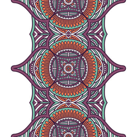 Ethnic floral seamless pattern. Abstract ornamental patternのイラスト素材