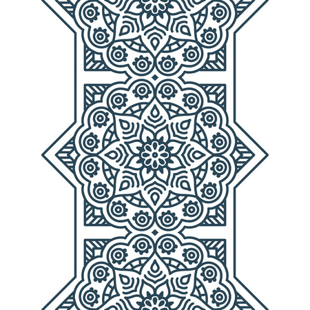 Ethnic floral seamless pattern. Abstract ornamental patternのイラスト素材