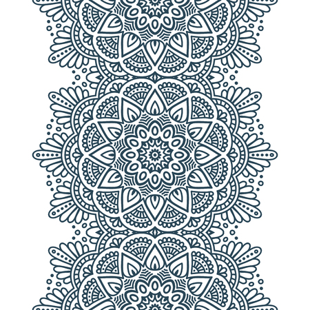 Ethnic floral seamless pattern. Abstract ornamental patternのイラスト素材