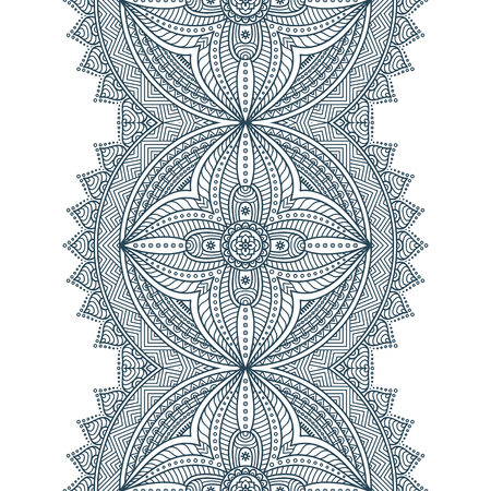 Ethnic floral seamless pattern. Abstract ornamental patternのイラスト素材