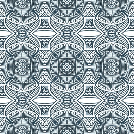 Ethnic floral seamless pattern. Abstract ornamental patternのイラスト素材