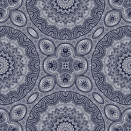 Ethnic floral seamless pattern. Abstract ornamental patternのイラスト素材