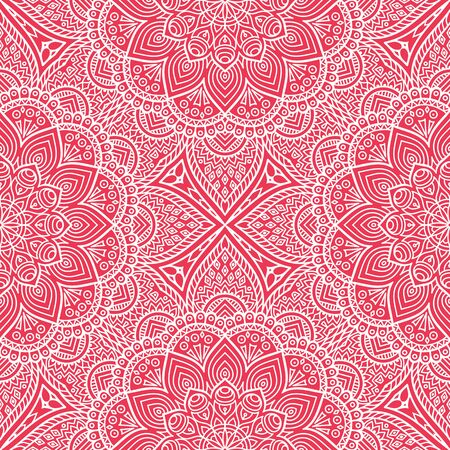 Ethnic floral seamless pattern. Abstract ornamental patternのイラスト素材