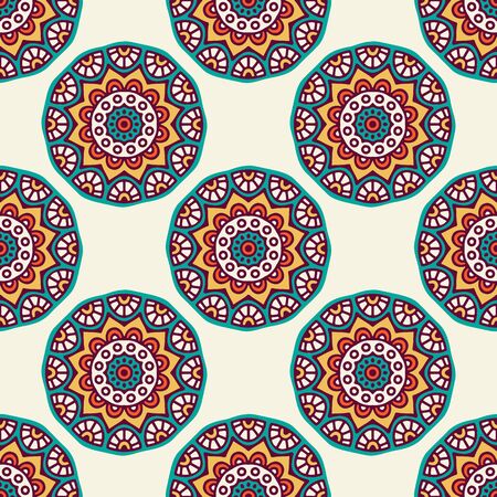 Ethnic floral seamless pattern. Abstract ornamental patternのイラスト素材