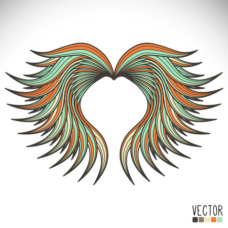 Round vector ornament in ethnic style. Hand drawのイラスト素材