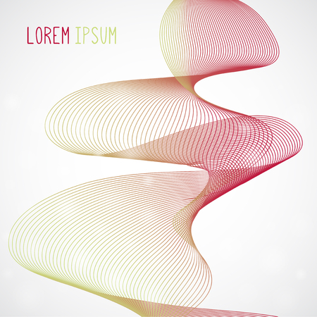 Colorful Light Wave Abstract Background. Hand drawのイラスト素材