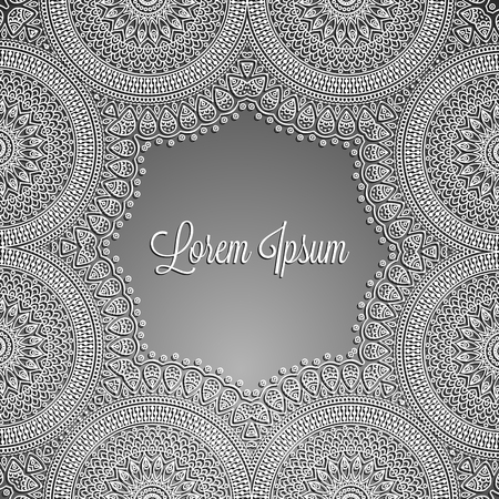 Business card vector background in ethnic styleのイラスト素材