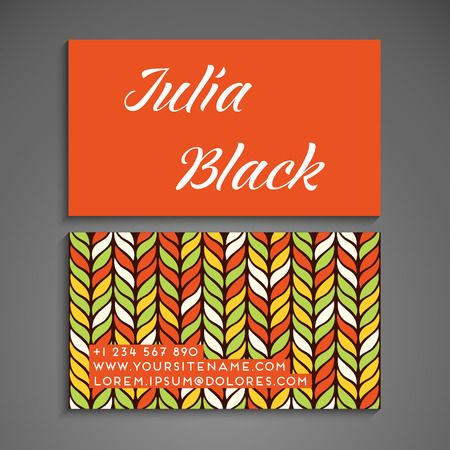 Business card vector background in ethnic styleのイラスト素材