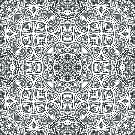 Abstract vector tribal ethnic background seamless patternのイラスト素材