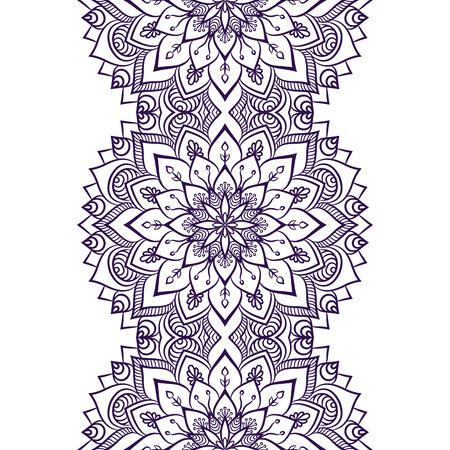 Ethnic floral seamless pattern. Abstract ornamental patternのイラスト素材