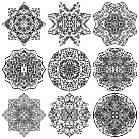 Ornament beautiful  card with mandala. Geometric circle element made in vectorのイラスト素材