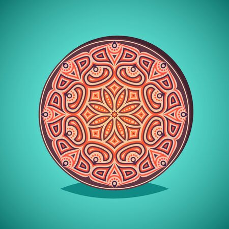 Ornament beautiful  card with mandala. Geometric circle element made in vectorのイラスト素材