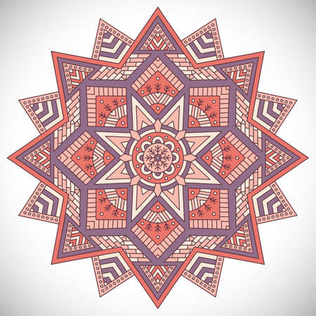 Ornament beautiful  card with mandala. Geometric circle element made in vectorのイラスト素材