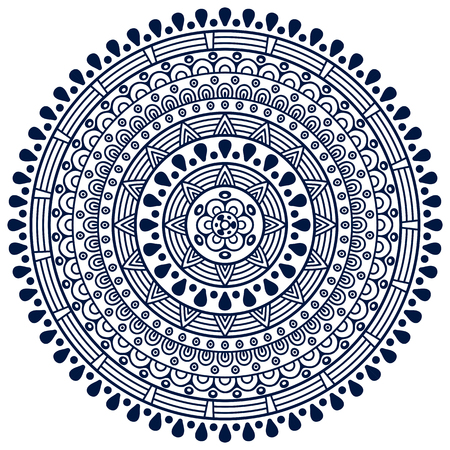 Ornament beautiful  card with mandala. Geometric circle element made in vectorのイラスト素材