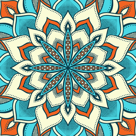 Ornament beautiful  card with mandala. Geometric circle element made in vectorのイラスト素材
