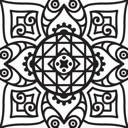 Ornament beautiful  card with mandala. Geometric circle element made in vectorのイラスト素材