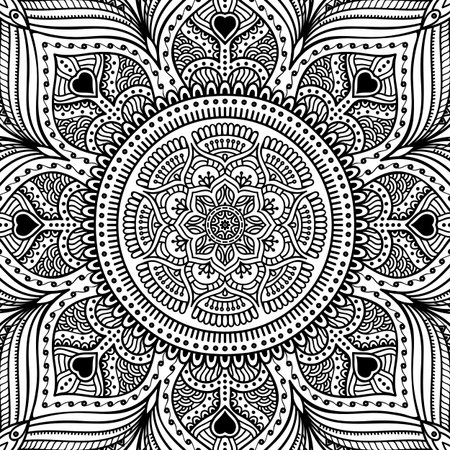 Ornament beautiful  card with mandala. Geometric circle element made in vectorのイラスト素材