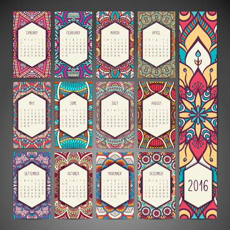 Vintage decorative elements. Ornamental floral business cardsのイラスト素材