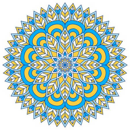 Ornament beautiful  card with mandala. Geometric circle element made in vectorのイラスト素材