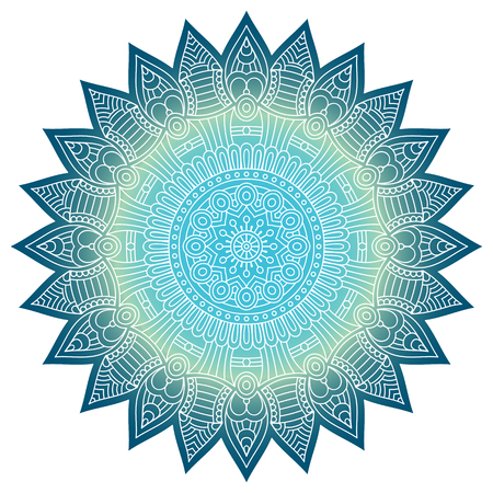 Ornament beautiful  card with mandala. Geometric circle element made in vectorのイラスト素材