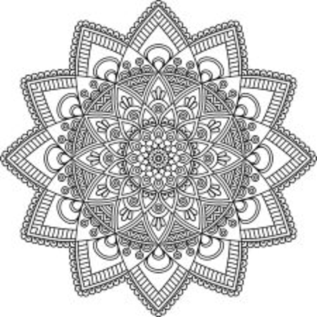 Ornament beautiful  card with mandala. Geometric circle element made in vectorのイラスト素材