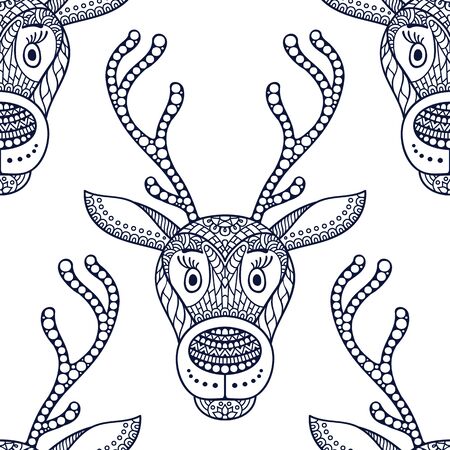 Ethnic floral seamless pattern. Abstract ornamental patternのイラスト素材