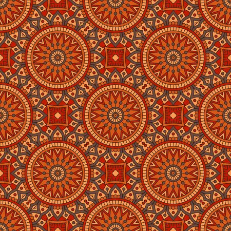 Ethnic floral seamless pattern. Abstract ornamental patternのイラスト素材