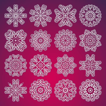 Ornament beautiful  card with mandala. Geometric circle element made in vectorのイラスト素材