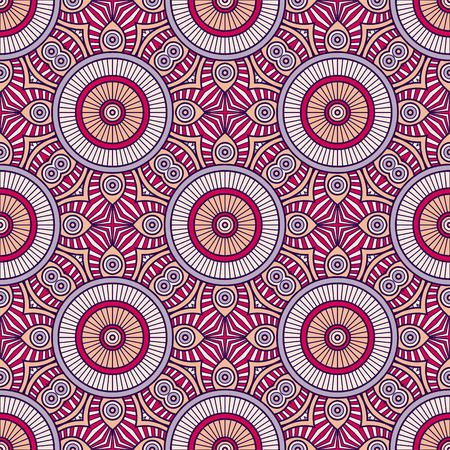 Ethnic floral seamless pattern. Abstract ornamental patternのイラスト素材