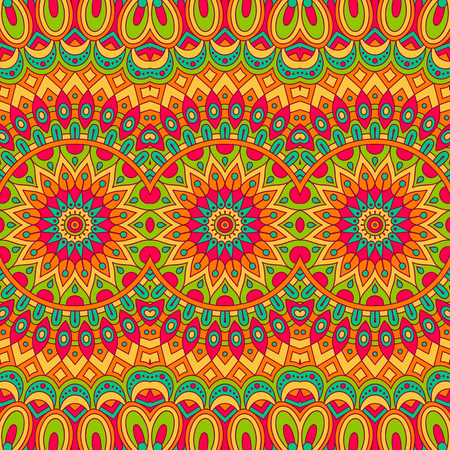 Ethnic floral seamless pattern. Abstract ornamental patternのイラスト素材