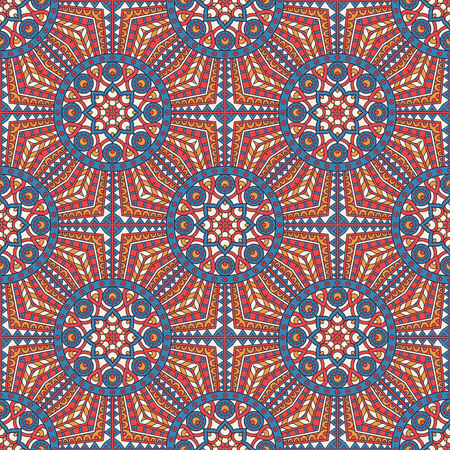 Ethnic floral seamless pattern. Abstract ornamental patternのイラスト素材