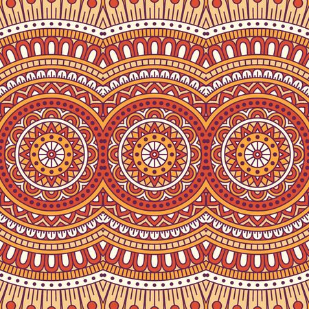 Ethnic floral seamless pattern. Abstract ornamental patternのイラスト素材