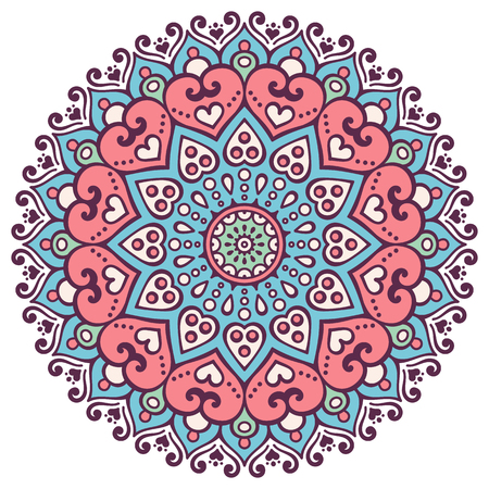 Ornament beautiful  card with mandala. Geometric circle element made in vectorのイラスト素材