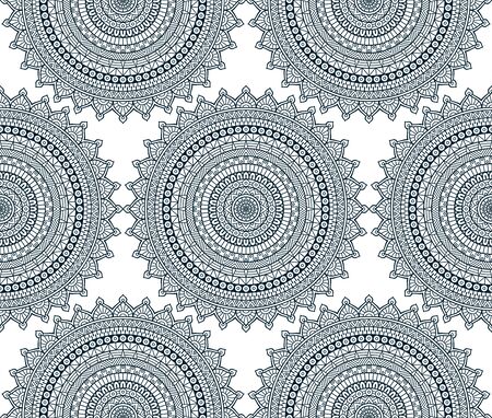 Ethnic floral seamless pattern. Abstract ornamental patternのイラスト素材