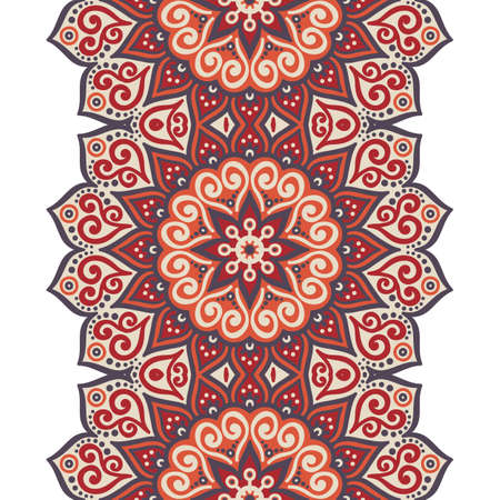 Ethnic floral seamless pattern. Abstract ornamental patternのイラスト素材