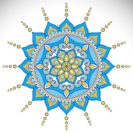 Ornament beautiful  card with mandala. Geometric circle element made in vectorのイラスト素材
