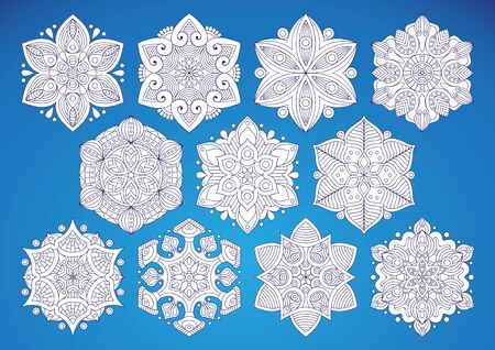 Ornament beautiful card with mandala. Geometric circle element made in vectorのイラスト素材